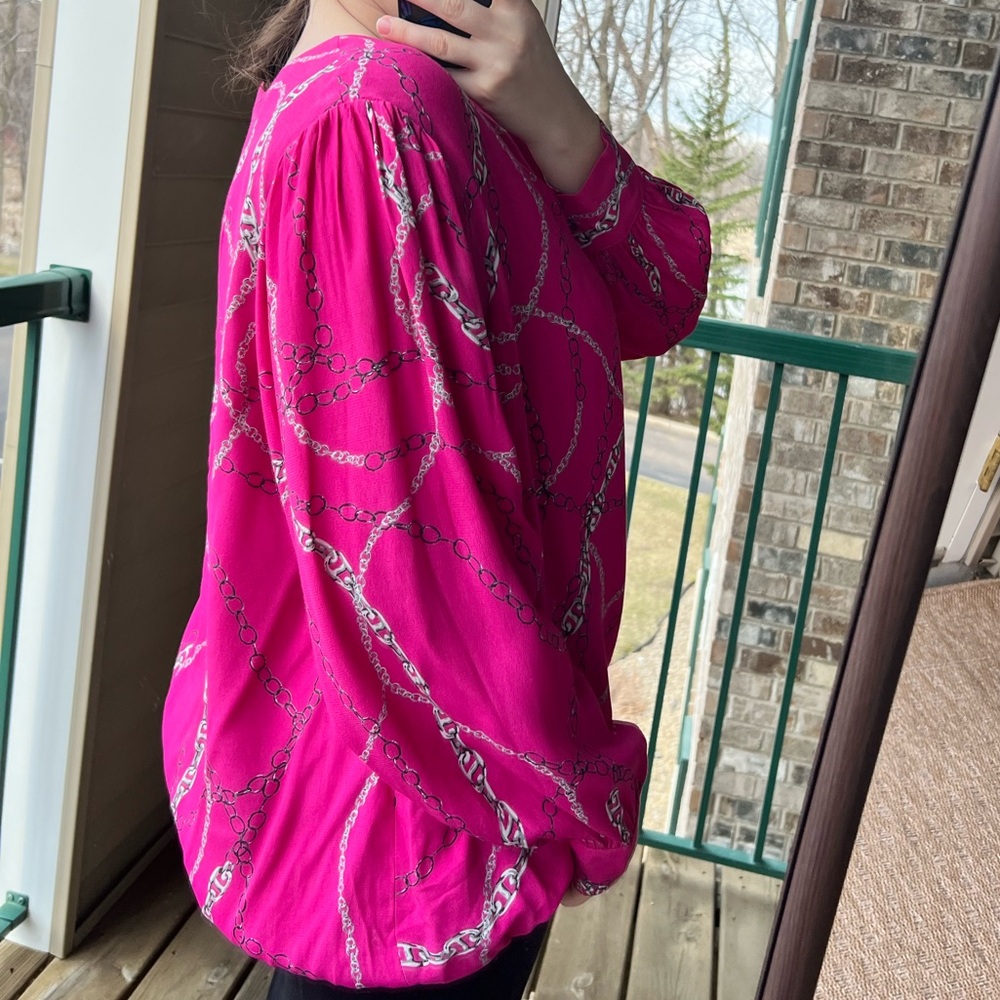 🆕 🇮🇹 Karen Kane "Haute Pink" Blouse in Size 2X (NWT) - Picture 7 of 11